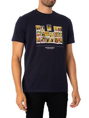 

Мужская футболка Weekend Offender с рисунком Polaroids, синяя, Синий, PTAW2313-NVY