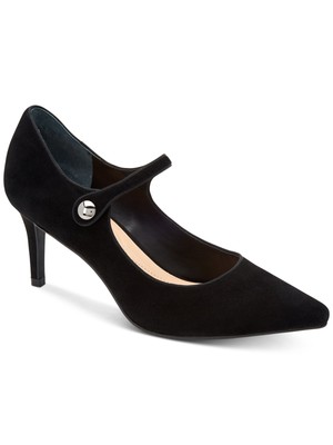 

Женские кожаные туфли без шнуровки Jerikaa с острым носком ALFANI 6,5 м с черными пуговицами, Черный, 10007277100