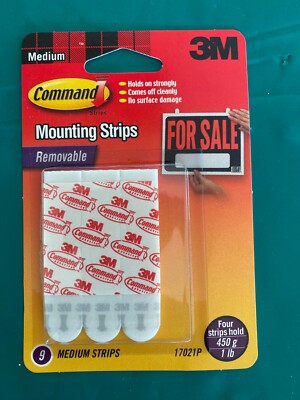 Command Refill Strips Medium White 9-Strips Reorganize or Redecorate Damage Free