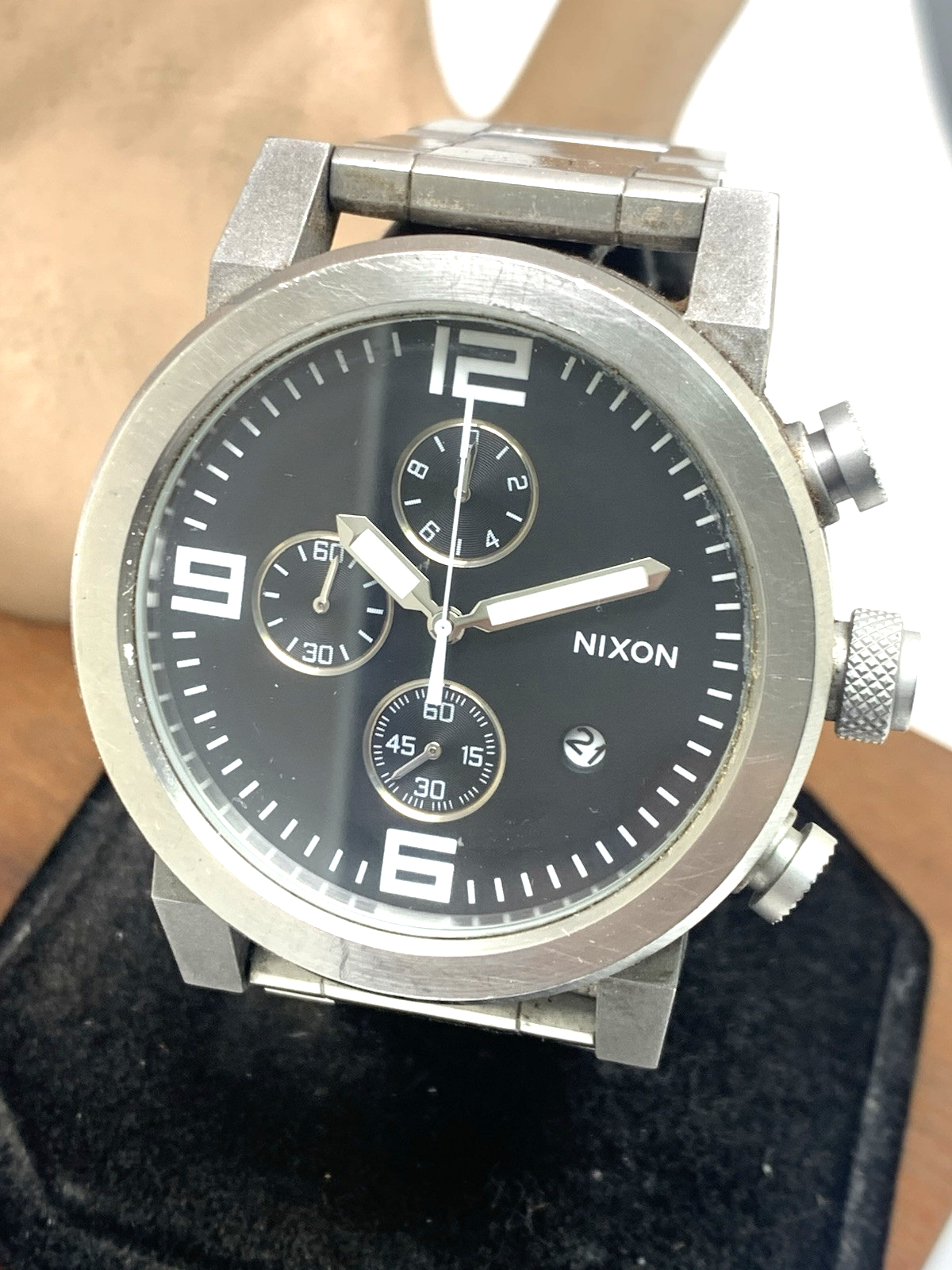 NIXON DODGE THE RIDEニクソン ライド 腕時計 デイト Nixon Ride SS Black A347-000 - RAB