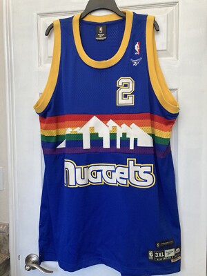 Alex English Denver Nuggets Jersey NBA Adidas Hardwood Classics Mens 3XL