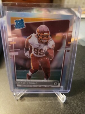 CHASE YOUNG 2020 DONRUSS OPTIC RATED ROOKIE SILVER HOLO PRIZM WASHINGTON RC SSP