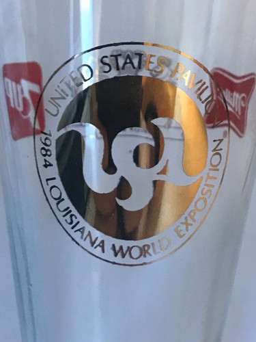 4 Miller Beer Philip Morris 7 UP 1984 Louisiana World Exposition Stemmed Glass