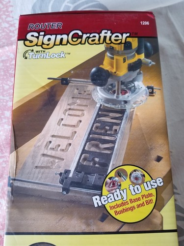 Milescraft Router SignCrafter W/ Turnlock #1206/ W/ Base Plate, Bushings & Bit