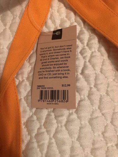 Good Looking 2nd & Charles Vinyl Tote, New with Tag, Made in China