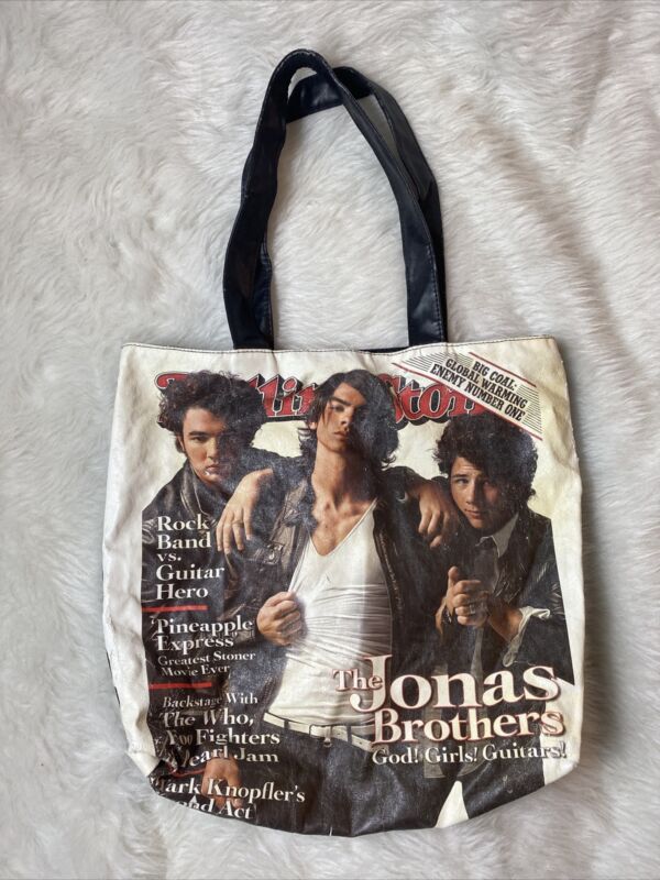 Jonas Brothers Bag Merchandise Rolling Stones Tote Purse 17" Collectible Merch