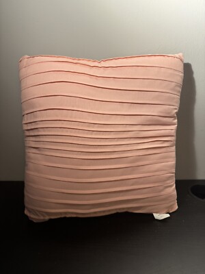 Mainstays Throw Pillow Textured Peach Pink 