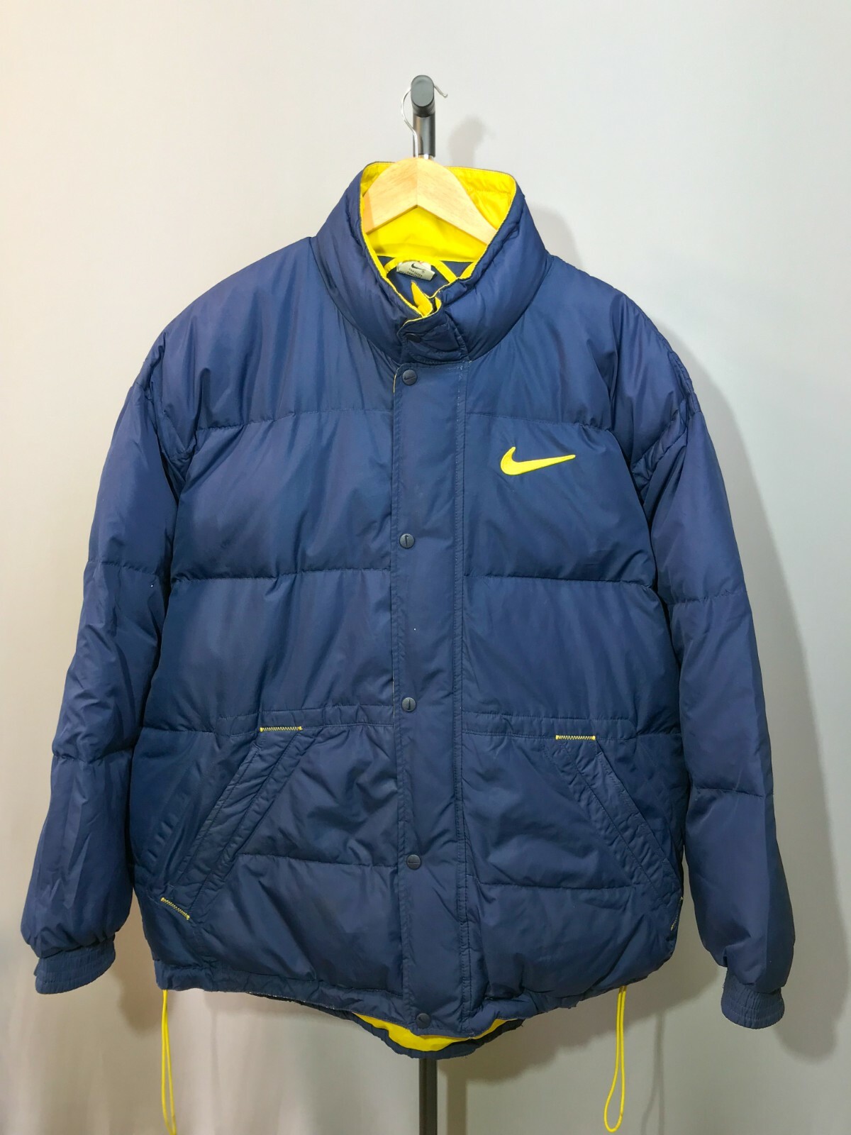 Vintage 90's Nike Rare Puffer Jacket Big Swoosh Size XL Blue Vintage 90's Nike Rare Puffer Jacket Big Swoosh Size XL Blue