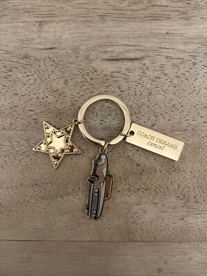 Coach Dreams Sunset Triple Charm Keychain Or Bag Charm