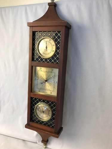 Vtg Mid Century Modern AIRGUIDE WEATHER Station Temp~Barometer~Humidity 24.5