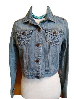 Hollister jean sales jacket womens