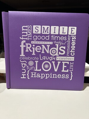 Creative Memories 12 x12  Scrapbook Album Friends Love Purple  - USED