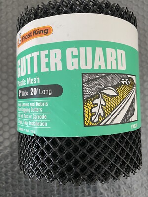 Frost King Mesh Gutter Guard VX620 6'' X 20' Black Plastic Lot of 2