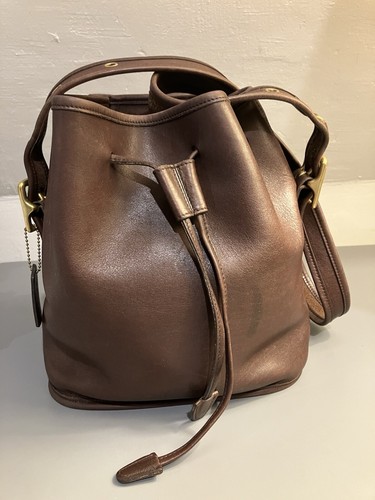 Vintage Coach 9952 Lula's Legacy Brown Leather Drawstring