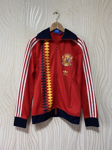 80'/90s フランス サッカーユニフォーム faspen公式 着丈77 SPAIN 90s RETRO FOOTBALL SOCCER TRACK ZIP JACKET ADIDAS
