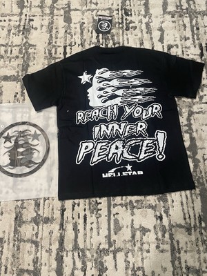 Hellstar Studios Skeleton Tee  Reach Your Inner Peace  T-Shirt size L 