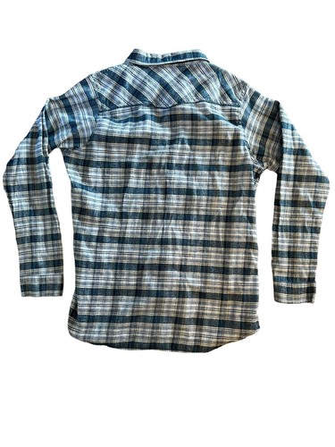 Canyon Guide Outfitters Womens Flannel Plaid Shirt Pearl Snaps 2X XL Blue LS