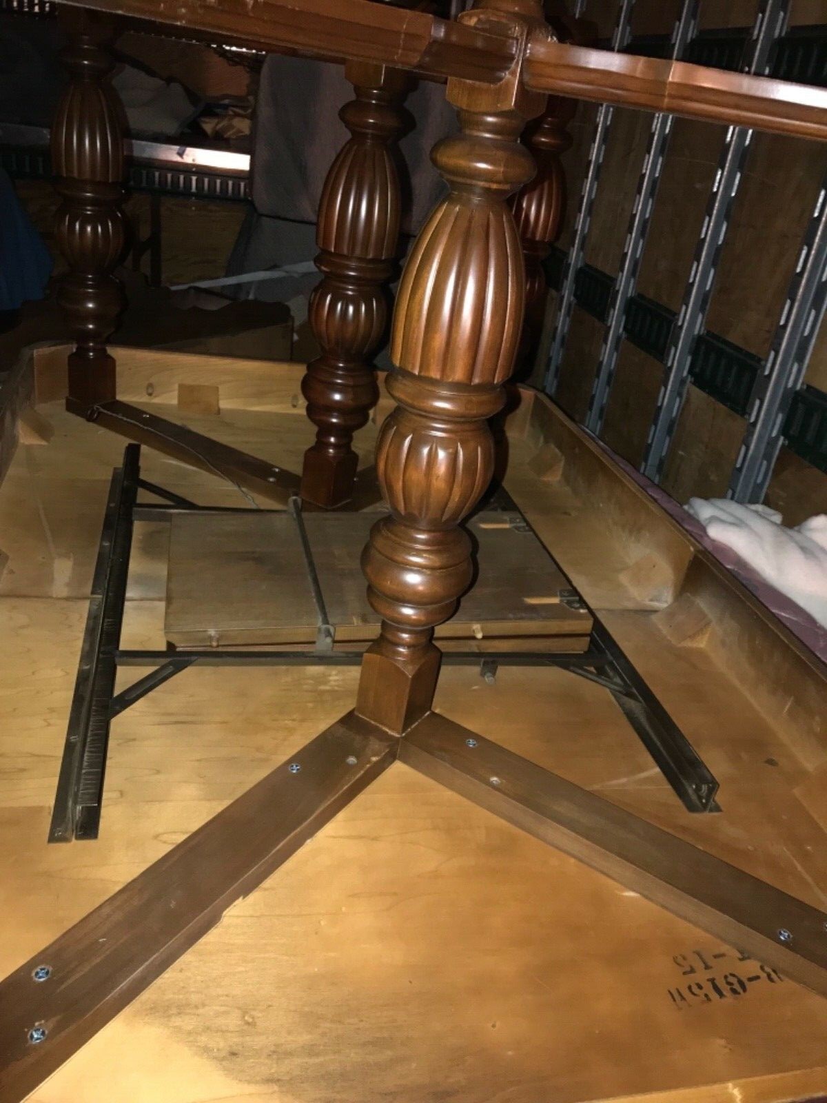 Vintage Antique Dining Room Set Walnut Maple Table Chairs Hutch Buffet Complete