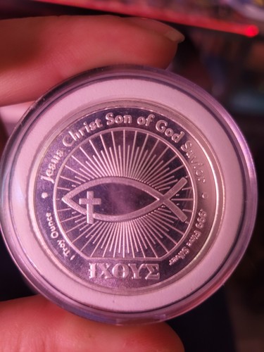 Jesus JESUS CROSS 5 Oz Silver Coin 25000 Francs Chad 2024