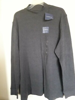 Croft & Barrow Women's Classic Mock Neck Long Sleeve Gray Top Size L
