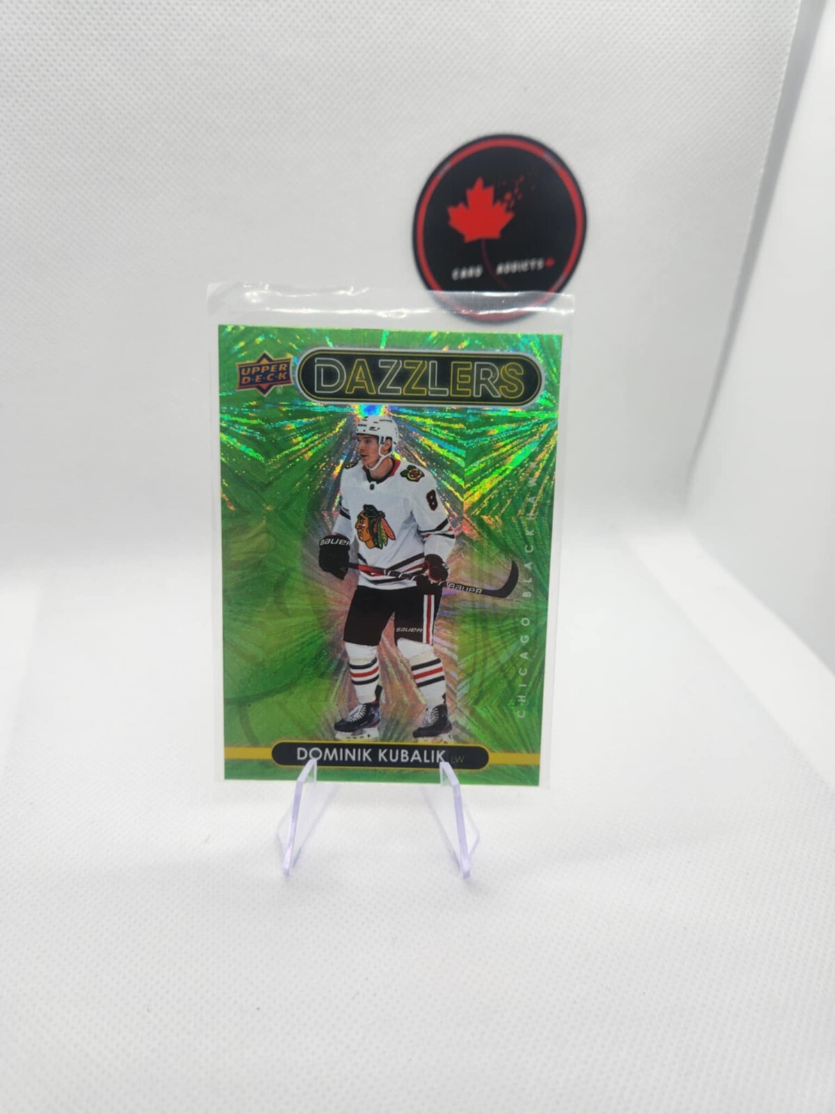 2021-22 Upper Deck Dazzlers GREEN Dominik Kubalik Chicago Blackhawks #DZ-12