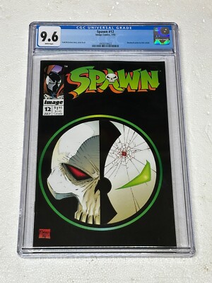 Spawn #12 Bloodwulf Poster 7/1993 Todd McFarlane CGC 9.6 NM+ White Pages