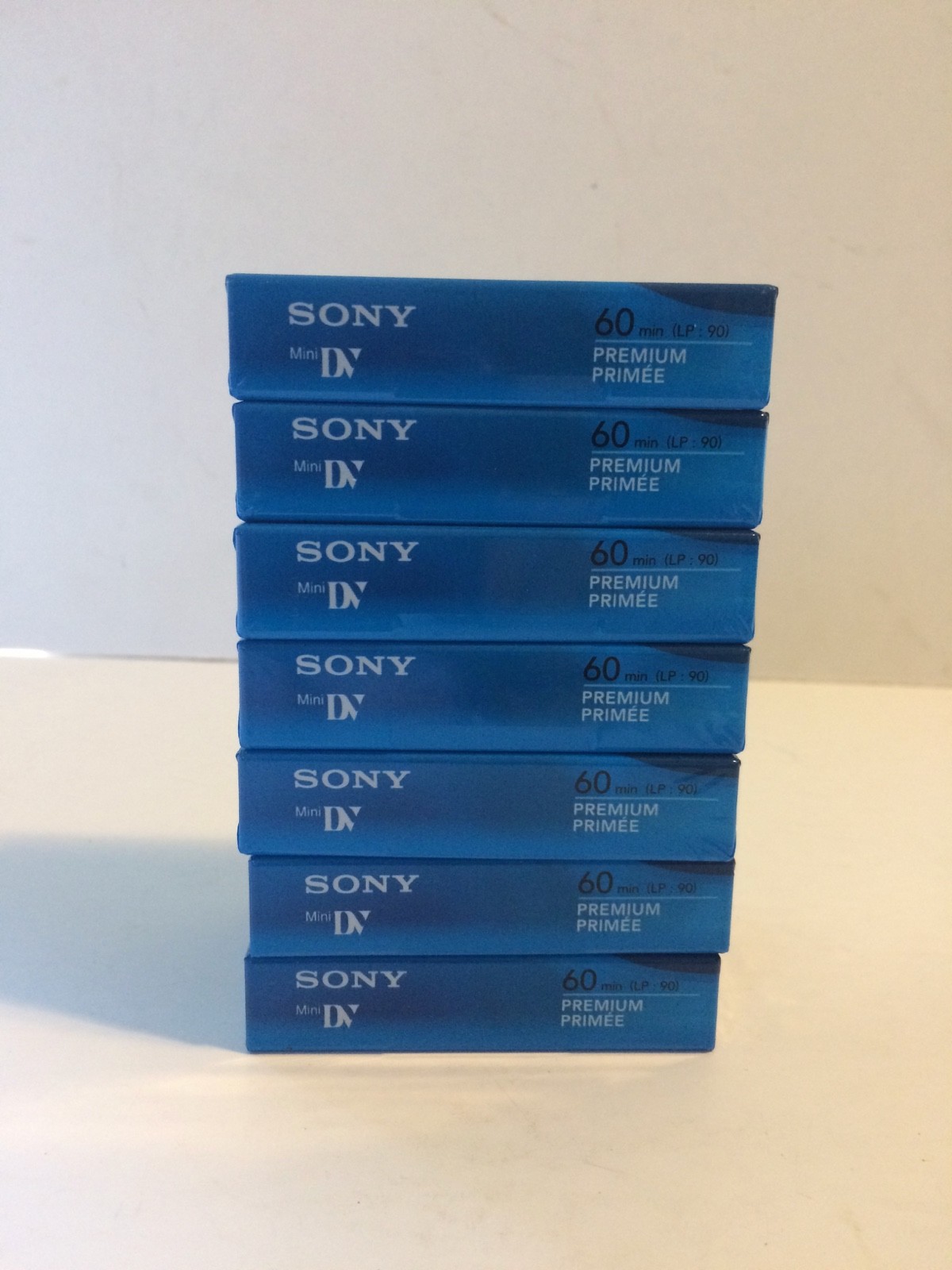 New Lot of 7 Sony DVC Mini DVC Premium Cassette Tapes 60 Min DVM60PRR - Sealed