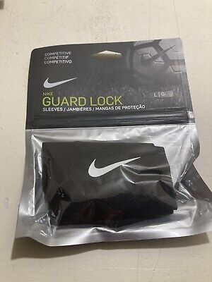 Nike Guard Lock Sleeves 1 Pair Adult Large Black Unisex FREE SHIPPING!!!
