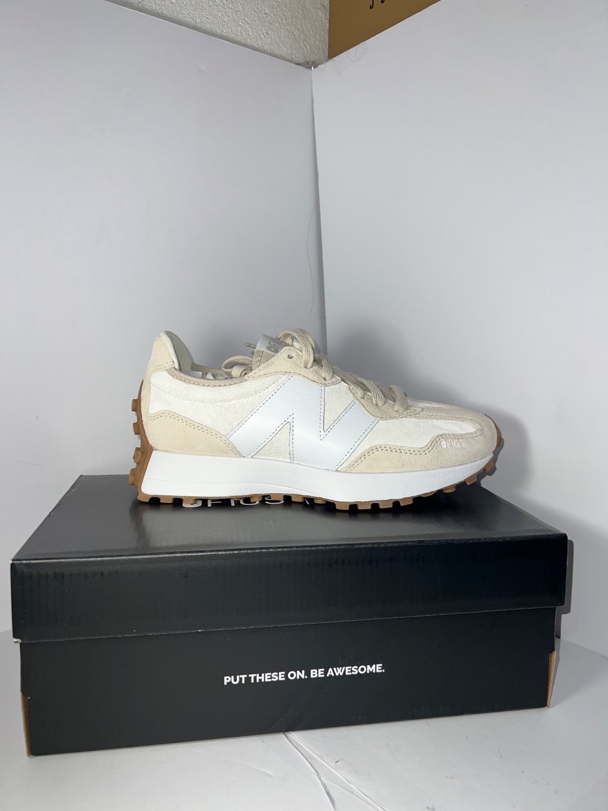New FigsXNew Balance 327 Cream Color Shoes FIGS Womens Size