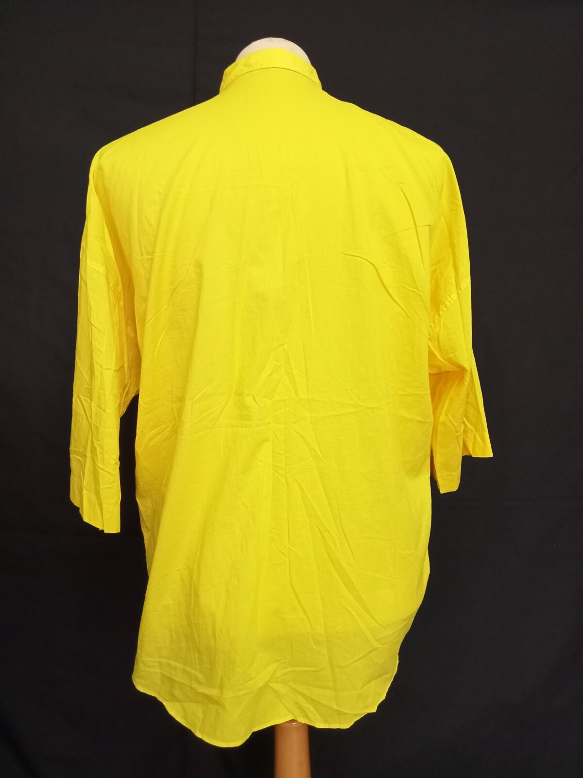 Vintage 80s GIANNI VERSACE Yellow Silky Cotton Men's Shirt