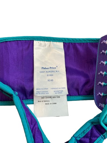 Fisher Price Baby Carrier Sling Vintage 1994 Deluxe Perfect Support Carrier 9249