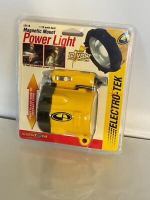NEW SEALED Electro-Tek Magnetic Mount Power Light 12 Volt Retractable Cord