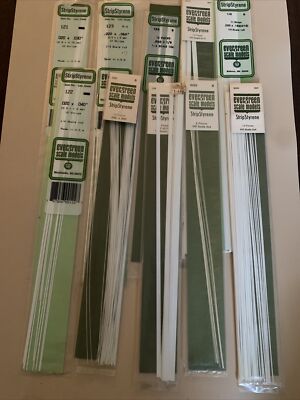 Evergreen Styrene Beam Rod Strip Lot#5 10 Packages HO Scale Lot!