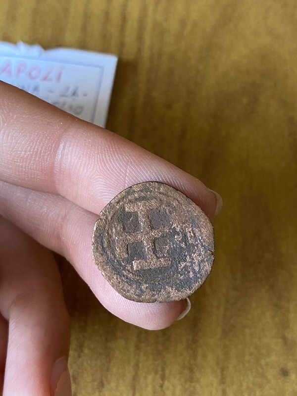 Ancienne Monnaie Naples Giovanna Le Fou Et Fils Carlo Sestino 1516 - 1519 R2 Aa