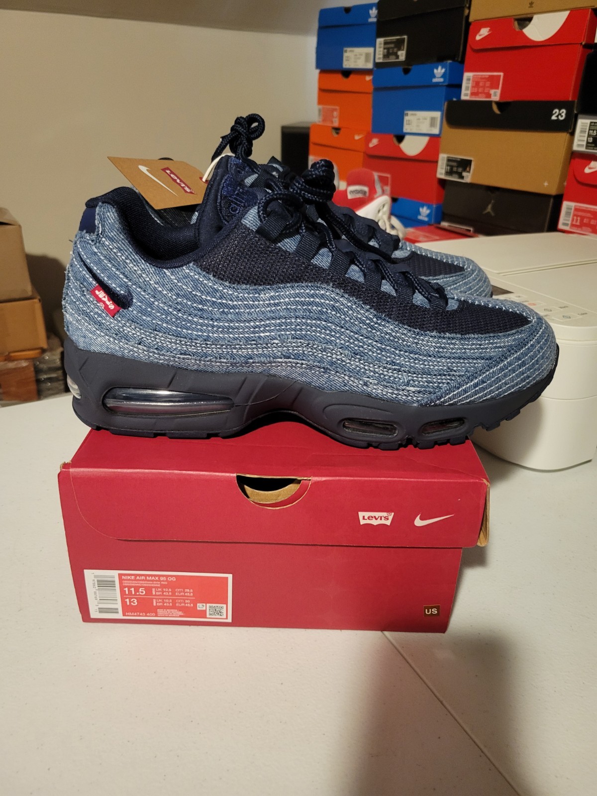 Nike Levi's x Air Max 95 OG 'Obsidian' HM4743-400 2025 Size
