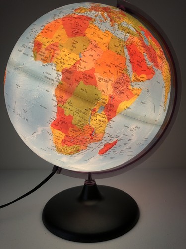 Nova Rico Italy - Illuminated Earth Night Light Globe Raised Relief