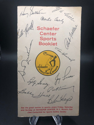 1965 Schaefer Center Sports Booklet NY World's Fair Bill Russell Jerry West RARE