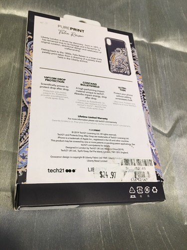 Tech21 Pure Design Liberty London Felix Raisen- iPhone Xr - blue - Picture 3 of 3