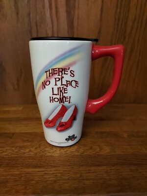 Wizard Of Oz Ceramic 16 oz Ruby Slippers Travel Mug There's No Place Like Home