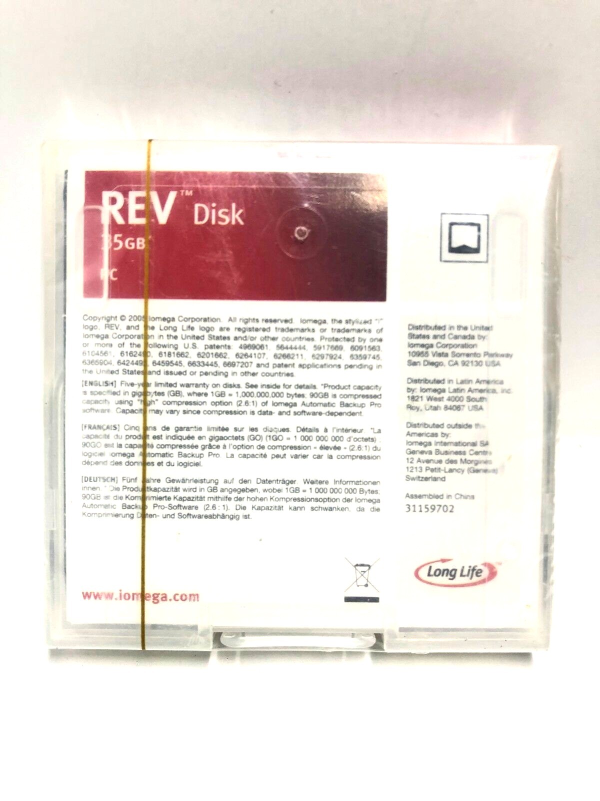 IOMEGA REV Disk - 35GB - Removable Disk Media