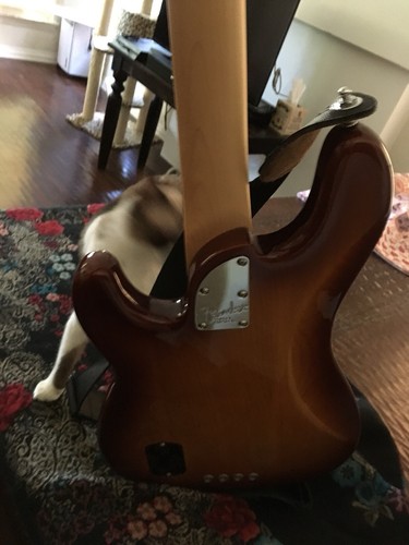 2016 Burst Fender American Precision Bass Elite 4 String Please Read Description