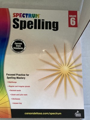 Spectrum Spelling Workbook Grade 6, Ages 11 to 12, Grade 6 Spelling j130