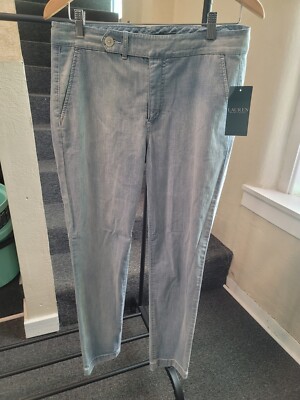 Lauren Ralph Lauren Light Blue Denim Flat Front Dressy Skinny Jean Pants Size 6