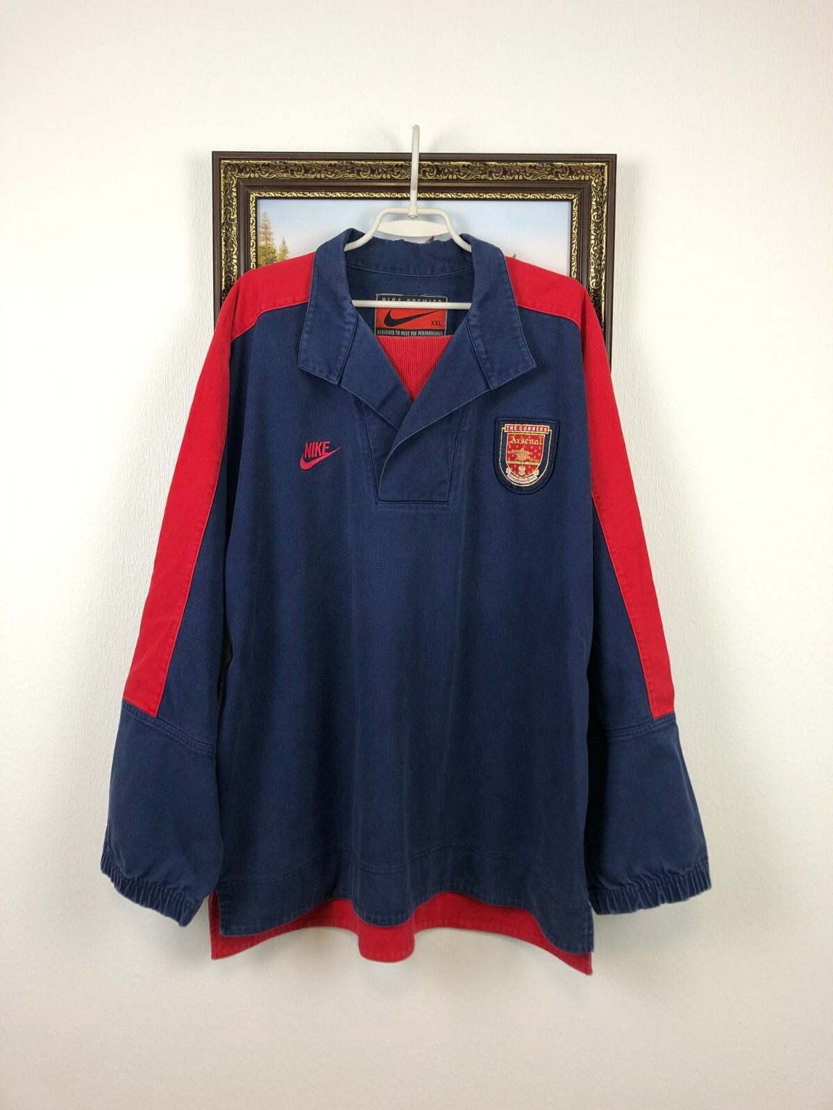 ウェア Arsenal Nike O2 Half Zip jacket Vintage Nike Arsenal Football Jacket Soccer o2 Track Top