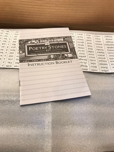 Poetry Stone Kit By Magnetic Poetry Cobblestone Brick Garden Deco New!