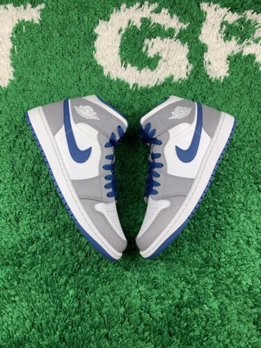 Jordan Mens Air Jordan 1 Mid DQ8426 014 True Blue - Size 7.5 Cement  Grey/White-true Blue | Fashion Sneakers - Amazon.com