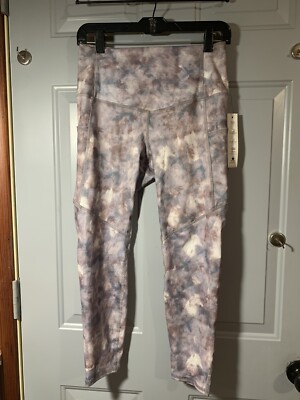 Evolution And Creation 4 Way Stretch Legging Multicolor Size Medium Tie Dye Blue