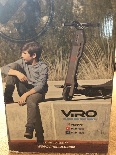 VIRO Rides Vega 2-n-1 Transforming Electric Scooter Mini Bike Black FREE SHIP!