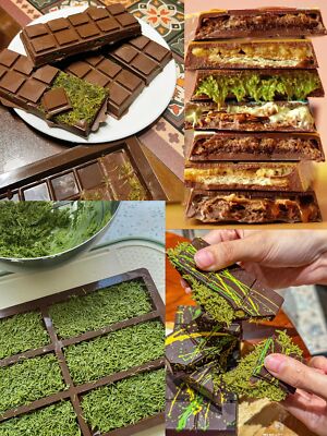 4PCS Dubai Chocolate Bar Molds1 Inch Deep Large and Thick Silicone Chocolate ...