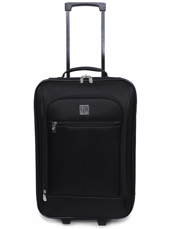 Suitcase 18" Cabin Bag Small Lightweight Rolling Baggage Bla